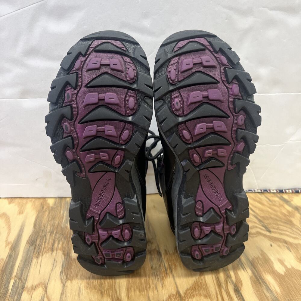 Merrell Vego Waterproof Hiking Boot Black Leather Womens 6.5 Outdoor Utility - Picture 10 of 12
